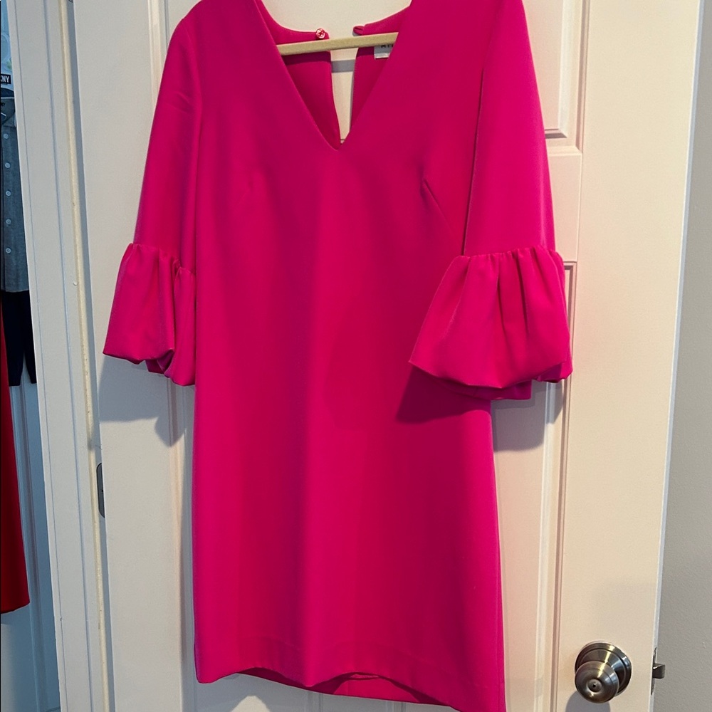 Milly Vibrant Pink 3/4 sleeve dress, no tag never worn